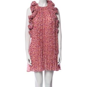 AMUR Floral Pink Mini Dress